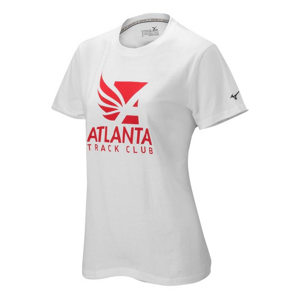 Camisetas Mizuno Running Atlanta Track Club Sport Para Mujer Blancos 2497651-HQ